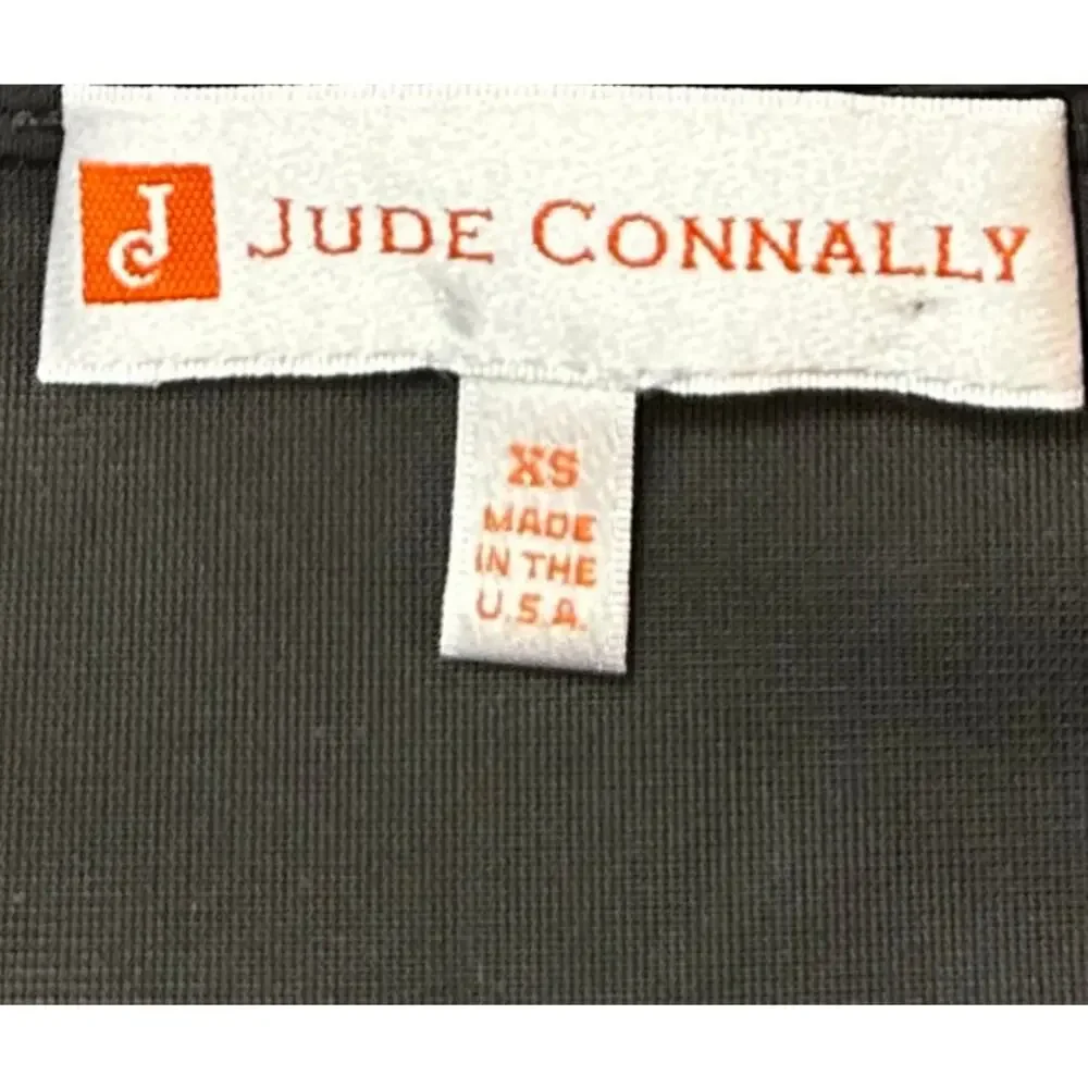 Jude Connally Flutter Sleeve Velvet Velour Dress Black Size XS